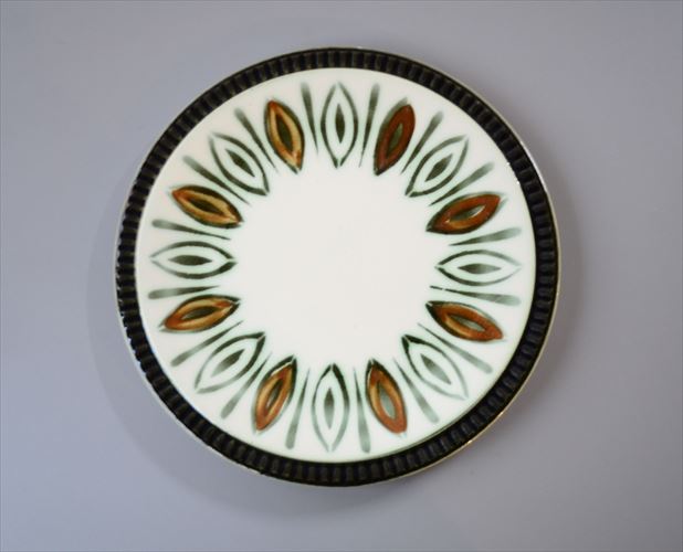 ベルギー製 ヴィンテージ BOCH Delta Ellipse 19cm プレート ボッホ お皿 磁器 陶器 アンティーク 食器 ヨーロッパ_260130