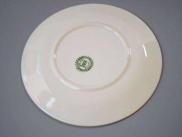 ベルギー製 ヴィンテージ BOCH Delta Ellipse 19cm プレート ボッホ お皿 磁器 陶器 アンティーク 食器 ヨーロッパ_260130