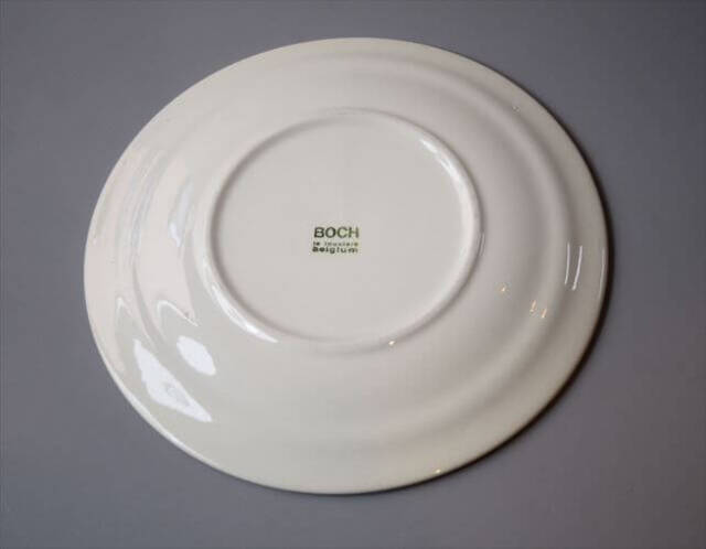 ベルギー製 ヴィンテージ BOCH PARADISO 19cm プレート ボッホ パラディソ お皿 磁器 陶器 アンティーク 食器 ヨーロッパ_260205