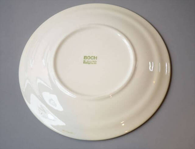 ベルギー製 ヴィンテージ BOCH PARADISO 19cm プレート ボッホ パラディソ お皿 磁器 陶器 アンティーク 食器 ヨーロッパ_260205