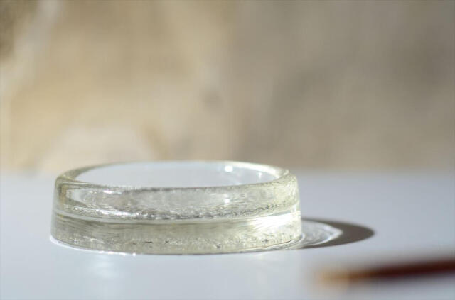 フィンランド製 Iittala Visa アッシュトレー 10cm イッタラ ヴィサ Timo Sarpaneva ガラス皿 トレイ 北欧 ヴィンテージ