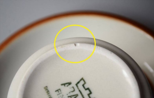 ARABIA アラビア Taika カップ&ソーサー 6cm高 タイカ 北欧食器 フィンランド ヴィンテージ アンティーク_250218