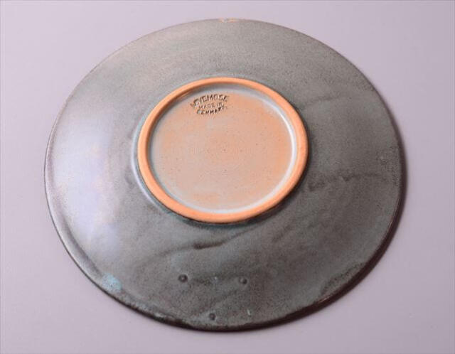 デンマーク製 LOVEMOSE 17cm プレート お皿 ロウエモーズ Grasten 北欧 陶器 アンティーク ヴィンテージ_260304