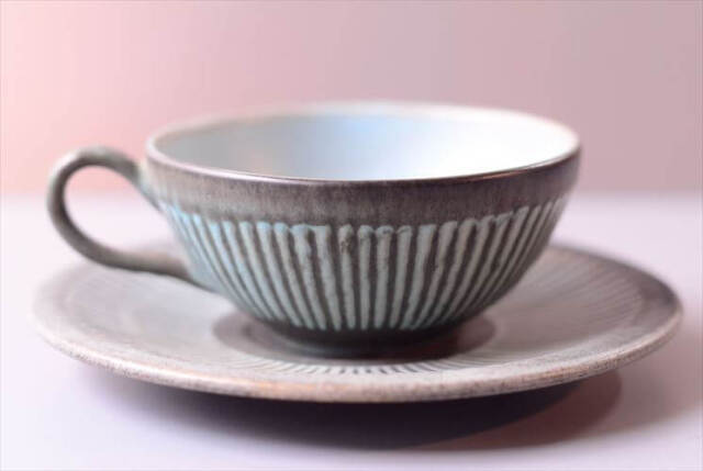 デンマーク製 LOVEMOSE カップ&ソーサー ロウエモーズ Grasten 北欧 陶器 アンティーク ヴィンテージ_260304