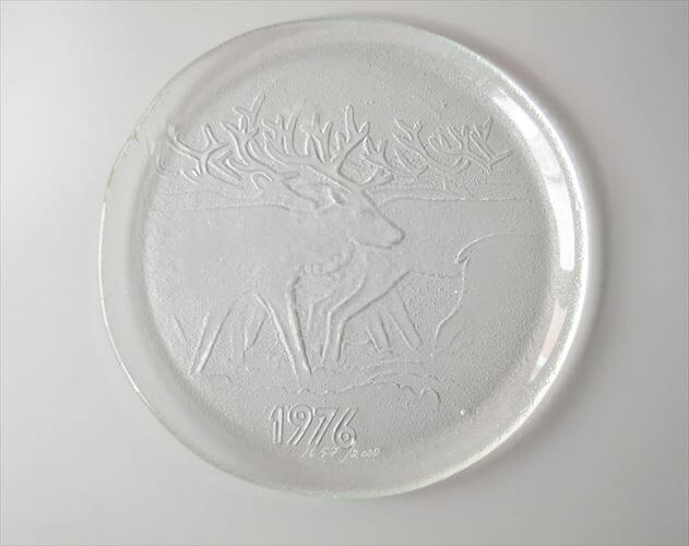 Humppila 1976年 ガラスプレート 25cm お皿 フンピラ クリスマス アニバーサリープレート 北欧 ヴィンテージ_260309