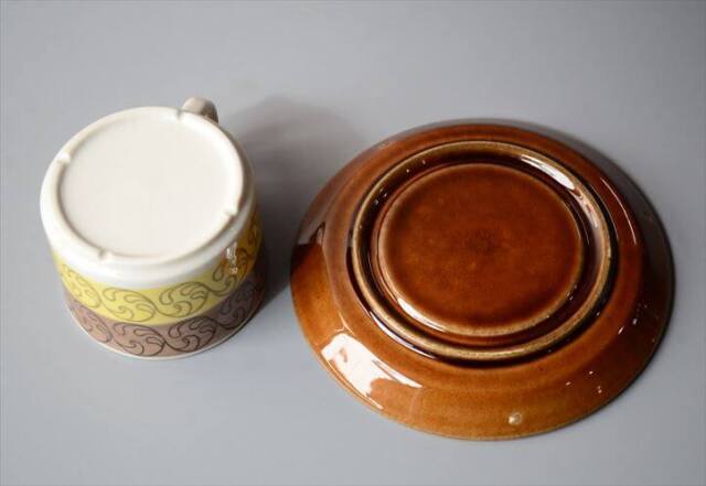 スウェーデン製 Gefle EK カップ＆ソーサー ゲフレ エーク Upsara Ekeby 北欧食器 磁器 陶器 アンティーク_260312