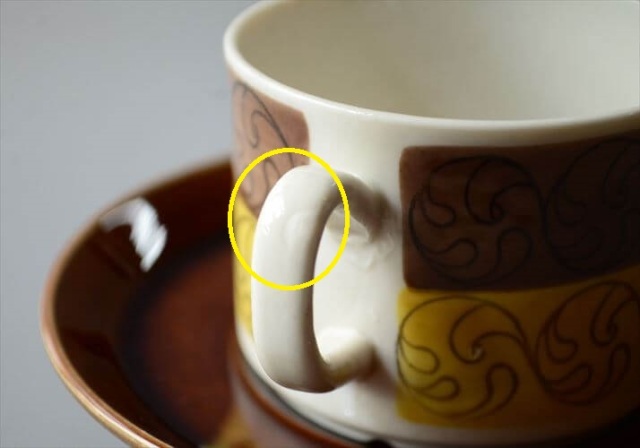 スウェーデン製 Gefle EK カップ＆ソーサー ゲフレ エーク Upsara Ekeby 北欧食器 磁器 陶器 アンティーク_260312