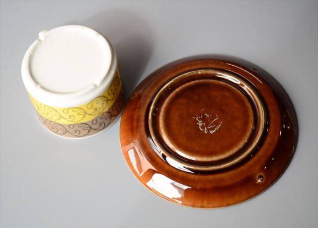 スウェーデン製 Gefle EK カップ＆ソーサー ゲフレ エーク Upsara Ekeby 北欧食器 磁器 陶器 アンティーク_260312