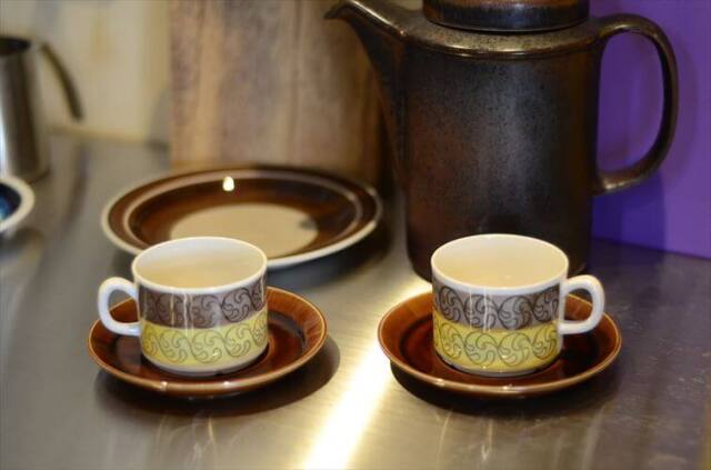 スウェーデン製 Gefle EK カップ＆ソーサー ゲフレ エーク Upsara Ekeby 北欧食器 磁器 陶器 アンティーク_260312