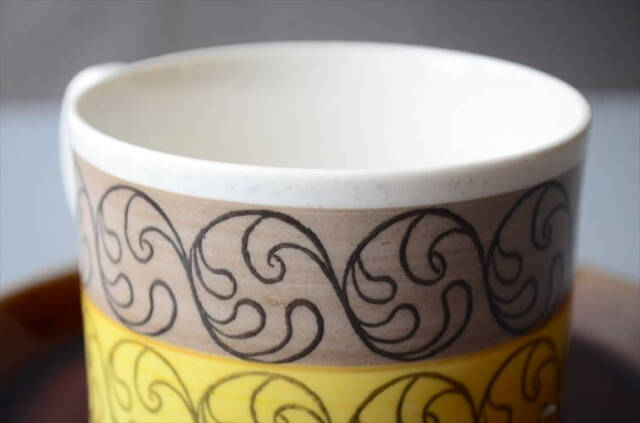 スウェーデン製 Gefle EK カップ＆ソーサー ゲフレ エーク Upsara Ekeby 北欧食器 磁器 陶器 アンティーク_260312