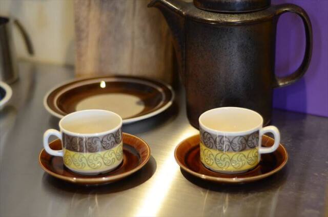 スウェーデン製 Gefle EK カップ＆ソーサー ゲフレ エーク Upsara Ekeby 北欧食器 磁器 陶器 アンティーク_260312