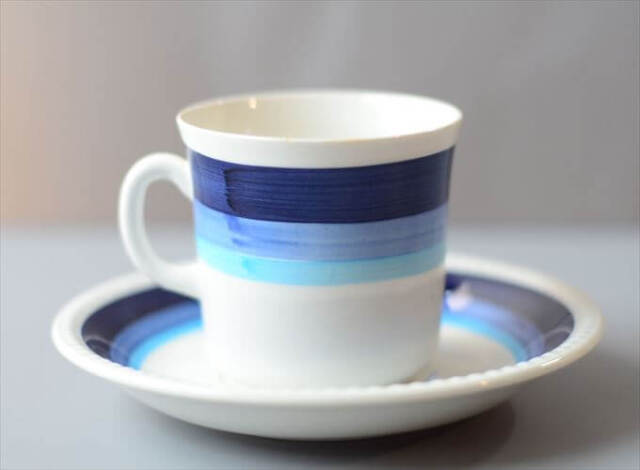 スウェーデン製 Upsala Ekeby Gefle LA MER カップ&ソーサー ゲフレ 北欧食器 磁器 陶器 アンティーク ヴィンテージ_260313