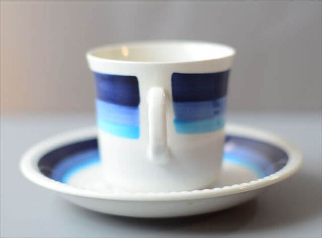 スウェーデン製 Upsala Ekeby Gefle LA MER カップ&ソーサー ゲフレ 北欧食器 磁器 陶器 アンティーク ヴィンテージ_260313