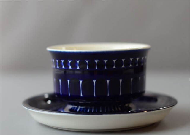 美品 ARABIA アラビア バレンシア カップ＆ソーサー Valencia デミタス フィンランド 北欧 ヴィンテージ アンティーク