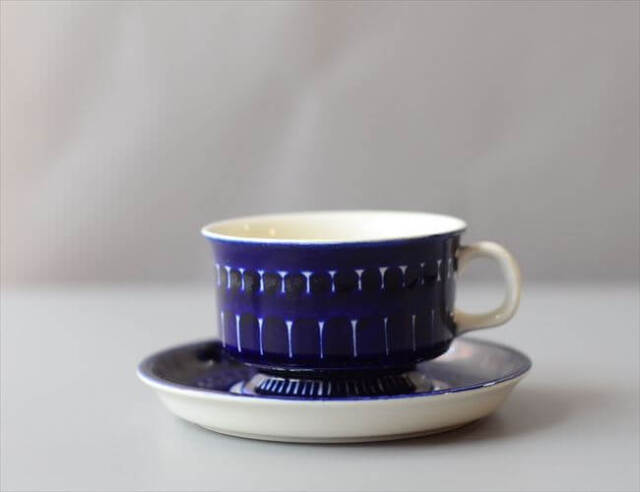 美品 ARABIA アラビア バレンシア カップ＆ソーサー Valencia デミタス フィンランド 北欧 ヴィンテージ アンティーク