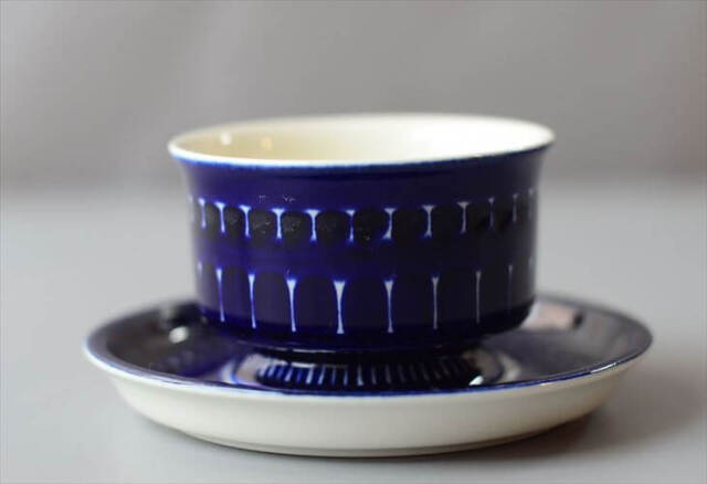 美品 ARABIA アラビア バレンシア カップ＆ソーサー Valencia デミタス フィンランド 北欧 ヴィンテージ アンティーク