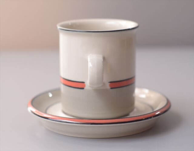 ARABIA アラビア aslak カップ&ソーサー 7.5cm高 アスラク 北欧食器 フィンランド ヴィンテージ アンティーク_260417