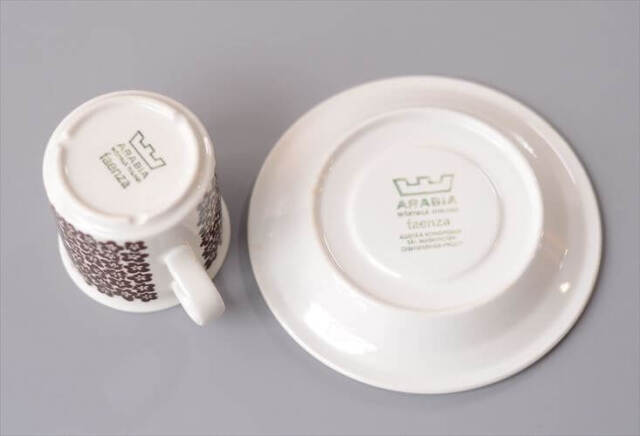 ARABIA アラビア faenza ファエンツァ デミタス カップ&ソーサー 北欧 食器 フィンランド 陶器 ヴィンテージ アンティーク_260417