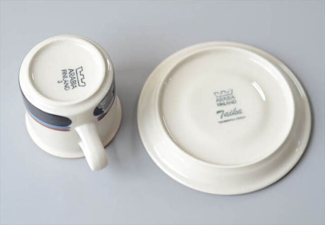 ARABIA アラビア Taika カップ&ソーサー タイカ 北欧食器 フィンランド ヴィンテージ アンティーク_260422