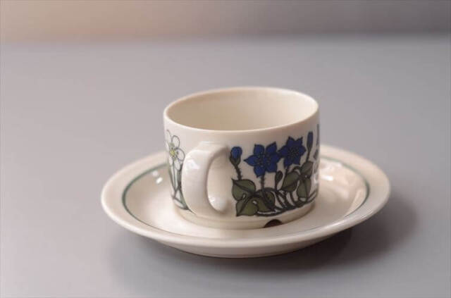 ARABIA アラビア Flora カップ＆ソーサー フローラ Esteri Tomulaの名作 北欧 ヴィンテージ アンティーク