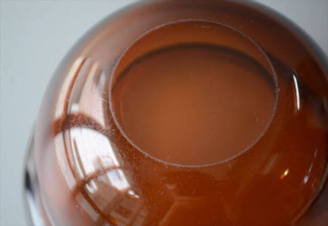 フィンランド製 Nuutajarvi Luna ガラスボウル ブラウン φ11cm