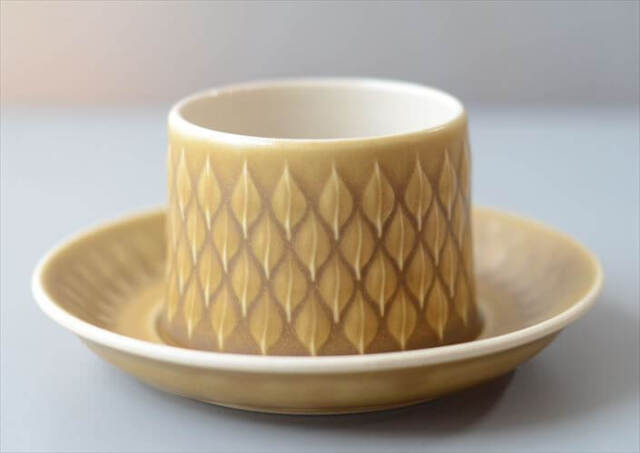 デンマーク製 クイストゴー レリーフ カップ&ソーサー relief B&G Bing & Grondahl J.H.Quistgaard 北欧ヴィンテージ _260513