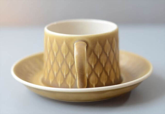 デンマーク製 クイストゴー レリーフ カップ&ソーサー relief B&G Bing & Grondahl J.H.Quistgaard 北欧ヴィンテージ _260513
