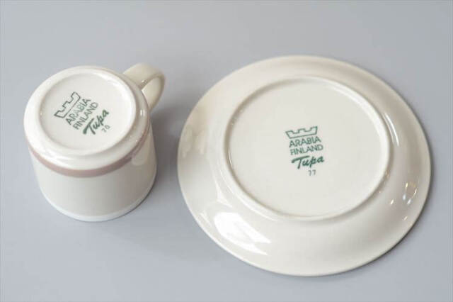 ARABIA Tupa カップ&ソーサー アラビア トゥパ フィンランド 北欧 北欧食器 陶器 アンティーク ヴィンテージ_260521