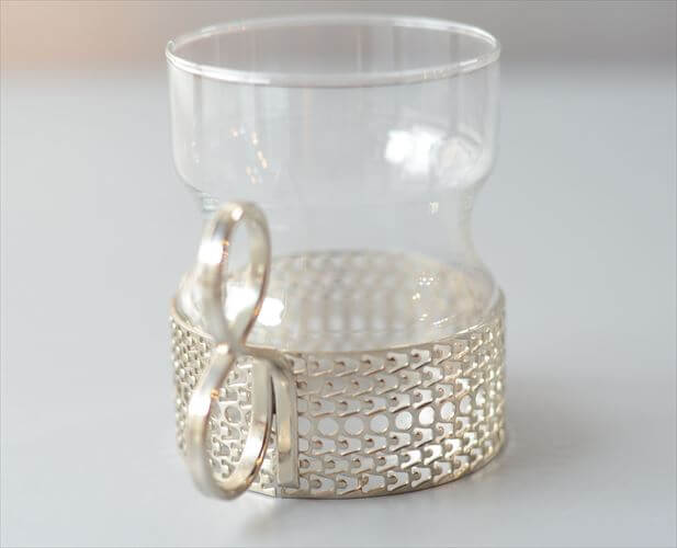 iittala イッタラ Tsaikka ツァイッカ グラスカップ クリア×シルバー ホルダー ガラス 北欧 ヴィンテージ_260522