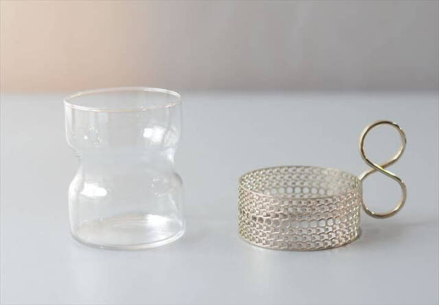 iittala イッタラ Tsaikka ツァイッカ グラスカップ クリア×シルバー ホルダー ガラス 北欧 ヴィンテージ_260522