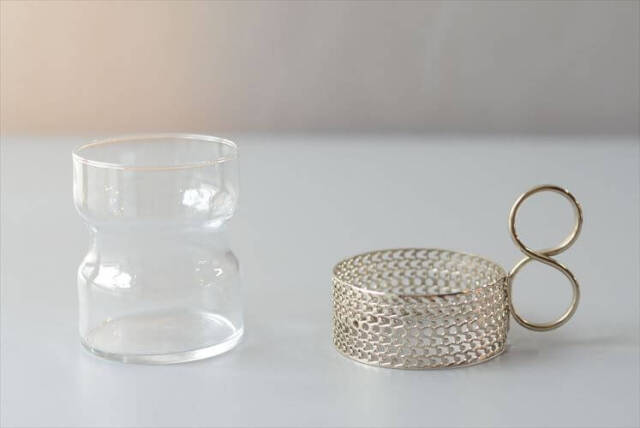 iittala イッタラ Tsaikka ツァイッカ グラスカップ クリア×シルバー ホルダー ガラス 北欧 ヴィンテージ_260522