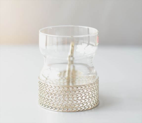 iittala イッタラ Tsaikka ツァイッカ グラスカップ クリア×シルバー ホルダー ガラス 北欧 ヴィンテージ_260522