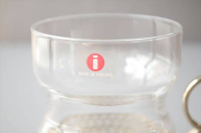 iittala イッタラ Tsaikka ツァイッカ グラスカップ クリア×シルバー ホルダー ガラス 北欧 ヴィンテージ_260522