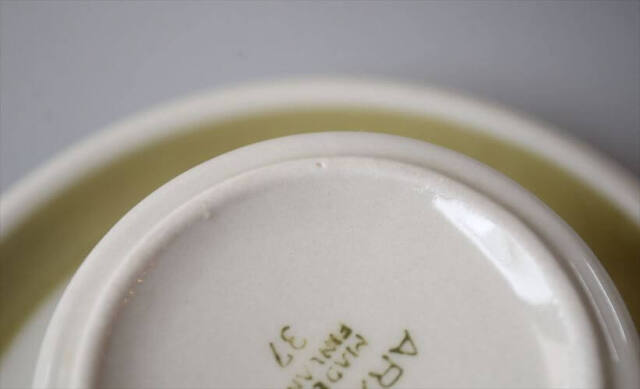 ARABIA アラビア Oliivi デミタスカップ&ソーサー オリーヴィ 北欧食器 フィンランド ヴィンテージ アンティーク_260604