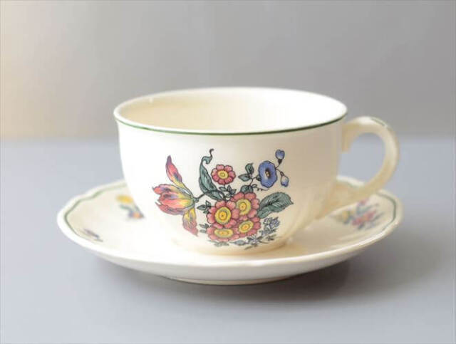 ドイツ製 VILLEROY&BOCH Alt Strassburg カップ&ソーサー ビレロイ＆ボッホ 陶器 アンティーク ヴィンテージ_260610
