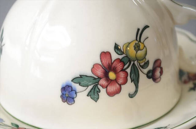ドイツ製 VILLEROY&BOCH Alt Strassburg カップ&ソーサー ビレロイ＆ボッホ 陶器 アンティーク ヴィンテージ_260610