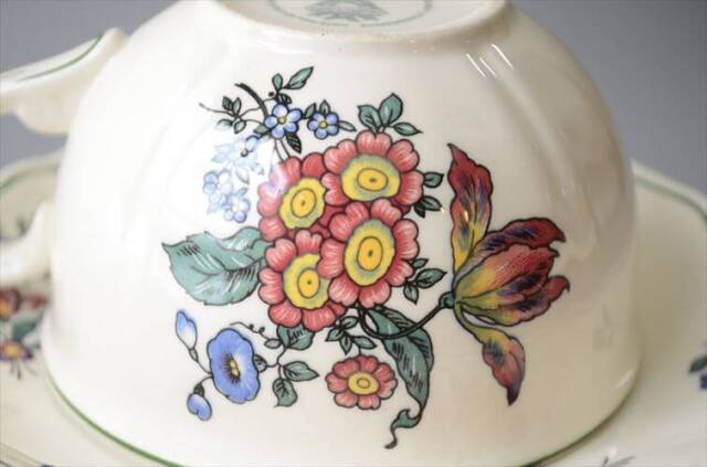 ドイツ製 VILLEROY&BOCH Alt Strassburg カップ&ソーサー ビレロイ＆ボッホ 陶器 アンティーク ヴィンテージ_260610