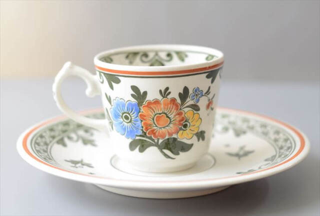 ドイツ製 VILLEROY&BOCH Alt Amsterdam カップ&ソーサー ビレロイ＆ボッホ 陶器 アンティーク ヴィンテージ_260610
