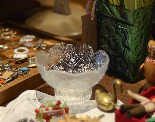 フィンランド製 Mantsalan Lasisepat Koiranputki ガラスキャンドルホルダー フラワーベース ラシセパット 北欧 ヴィンテージ