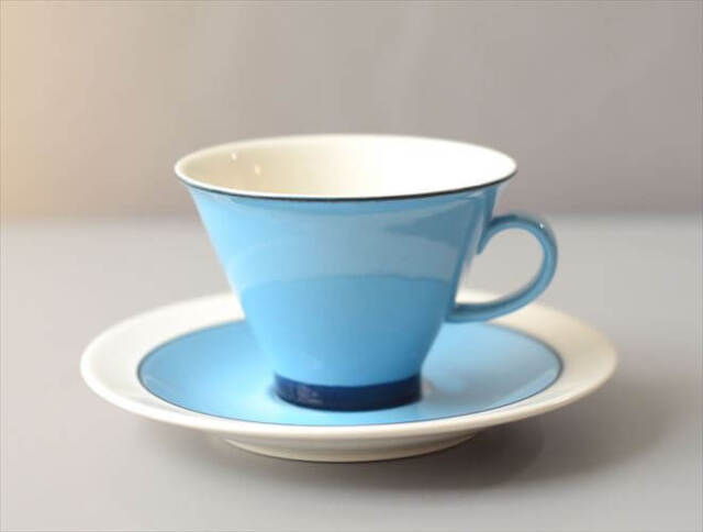 ARABIA アラビア Harlekin Turquoise カップ&ソーサー ハレキン Inkeri Leivo 北欧食器 フィンランド ヴィンテージ_260616