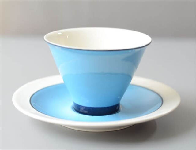 ARABIA アラビア Harlekin Turquoise カップ&ソーサー ハレキン Inkeri Leivo 北欧食器 フィンランド ヴィンテージ_260616