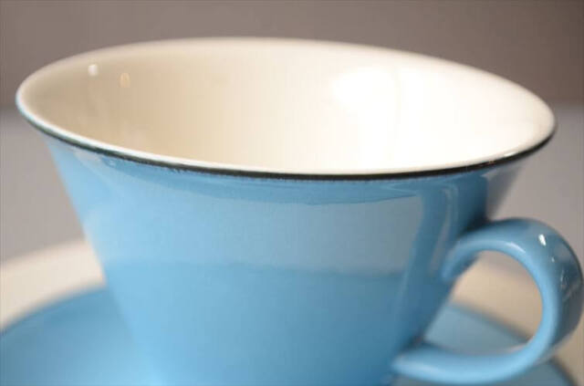 ARABIA アラビア Harlekin Turquoise カップ&ソーサー ハレキン Inkeri Leivo 北欧食器 フィンランド ヴィンテージ_260616