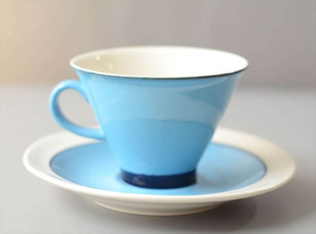 ARABIA アラビア Harlekin Turquoise カップ&ソーサー ハレキン Inkeri Leivo 北欧食器 フィンランド ヴィンテージ_260616