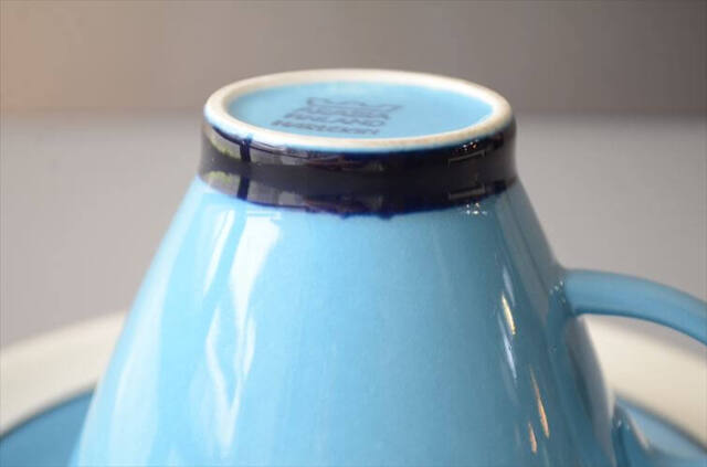 ARABIA アラビア Harlekin Turquoise カップ&ソーサー ハレキン Inkeri Leivo 北欧食器 フィンランド ヴィンテージ_260616