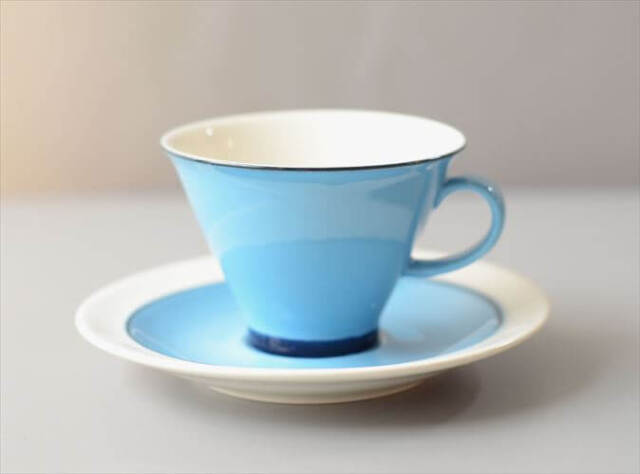 ARABIA アラビア Harlekin Turquoise カップ&ソーサー ハレキン Inkeri Leivo 北欧食器 フィンランド ヴィンテージ_260616