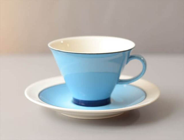 ARABIA アラビア Harlekin Turquoise カップ&ソーサー ハレキン Inkeri Leivo 北欧食器 フィンランド ヴィンテージ_260616