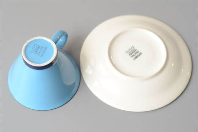 ARABIA アラビア Harlekin Turquoise カップ&ソーサー ハレキン Inkeri Leivo 北欧食器 フィンランド ヴィンテージ_260616