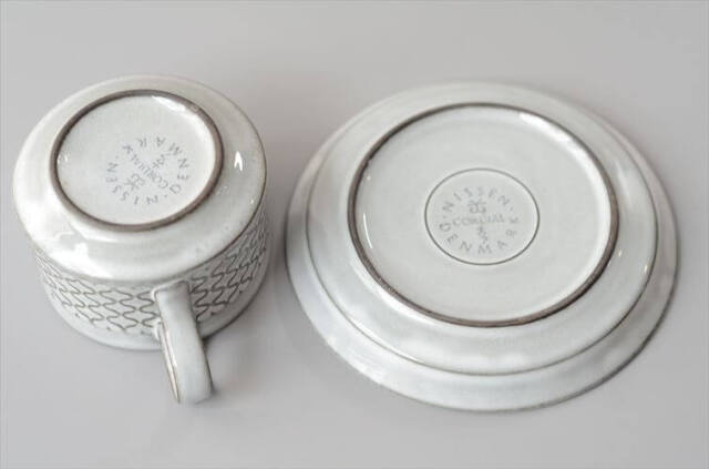 デンマーク製 クイストゴー コーディアル コーヒーカップ&ソーサー cordial B&G Nissen J.H.Quistgaard 北欧 ヴィンテージ_260708