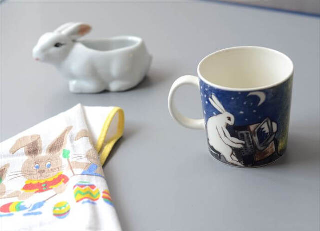 ARABIA Helja Liukko-Sundstrom 2000年 Computer Bunny マグカップ アラビア ヘルヤ PCバニー ウサギ フィンランド 北欧 ヴィンテージ