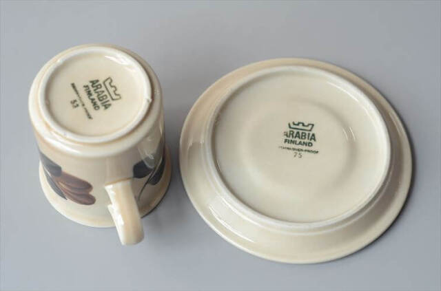 ARABIA アラビア Ruija コーヒーカップ＆ソーサー ルイージャ 北欧食器 フィンランド 陶器 北欧 ヴィンテージ _260825